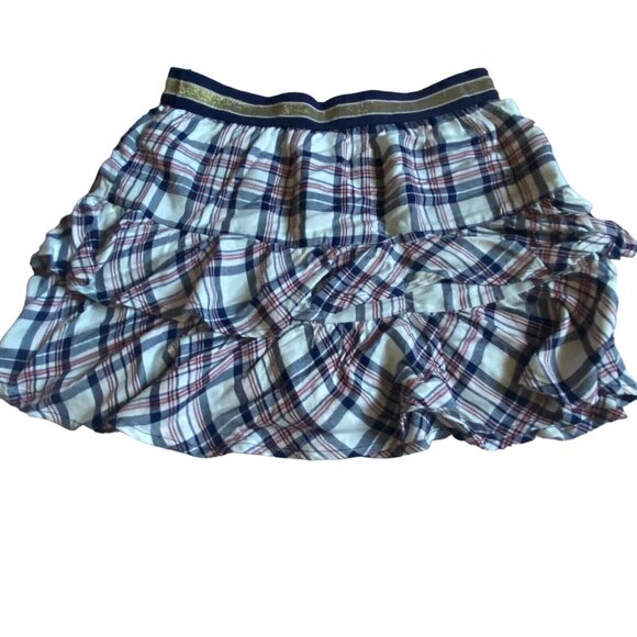 Epic Threads girls plaid flannel skirt-white/blue-size small-NWT - Picture 3 of 3